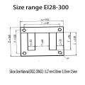 EI 192 Laminação para o transformador de corrente Core Grau 470 600 800 0,5 mm
